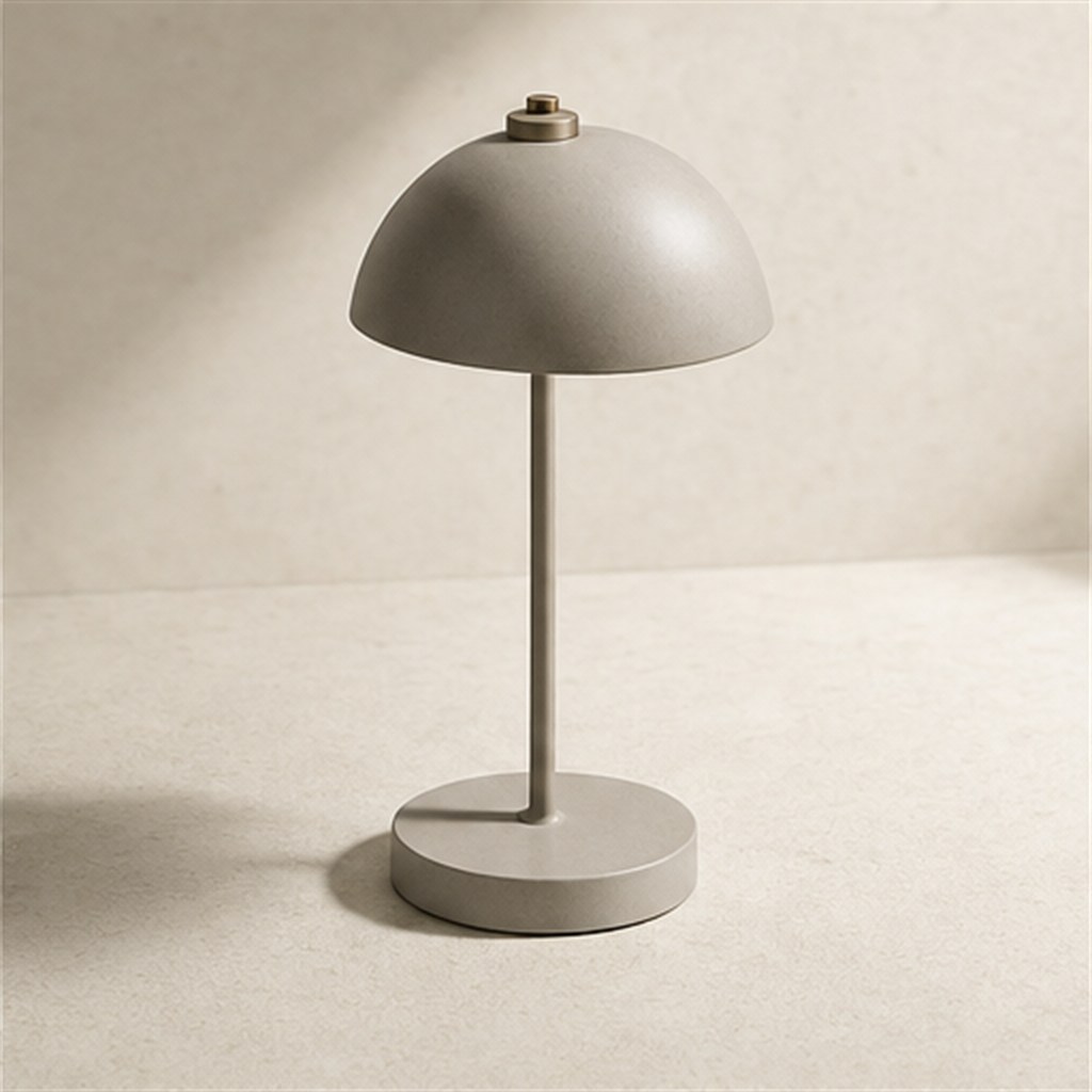 Matte ceramic task lamp with a warm reflector